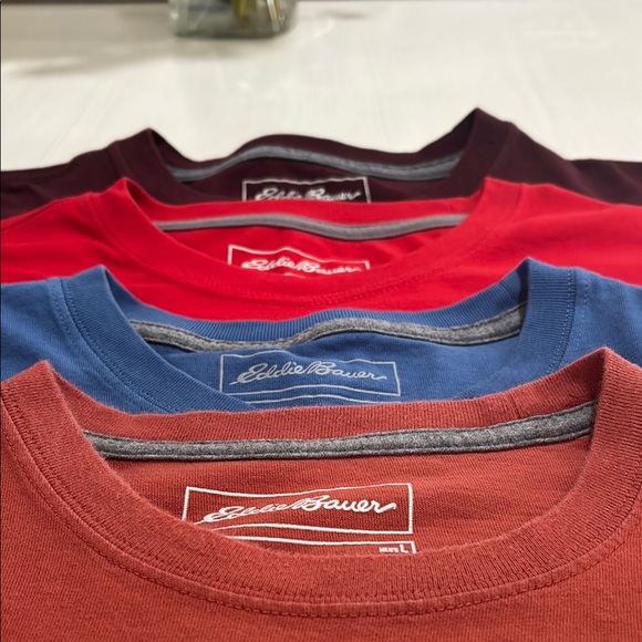 Lot of 4 Eddie Bauer Legend Wash T-shirts. Men's L. Exc. to like new condition. - Picture 2 of 15